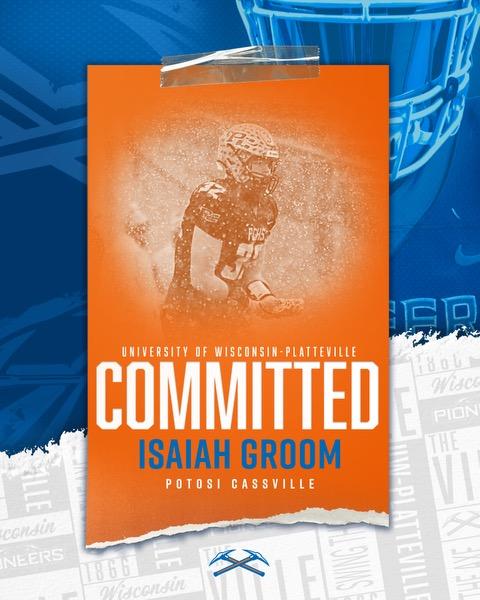 Isaiah Groom (@isaiahrgroom) on Twitter photo Excited to announce my commitment to <a href="/UWPlattFootball/">UW-Platteville Football</a> Thank you <a href="/RieseDraft/">Owen Riese</a> <a href="/Ryan_Munz/">Ryan Munz</a> #SwingTheAxe Excited to announce my commitment to <a href="/UWPlattFootball/">UW-Platteville Football</a> Thank you <a href="/RieseDraft/">Owen Riese</a> <a href="/Ryan_Munz/">Ryan Munz</a> #SwingTheAxe