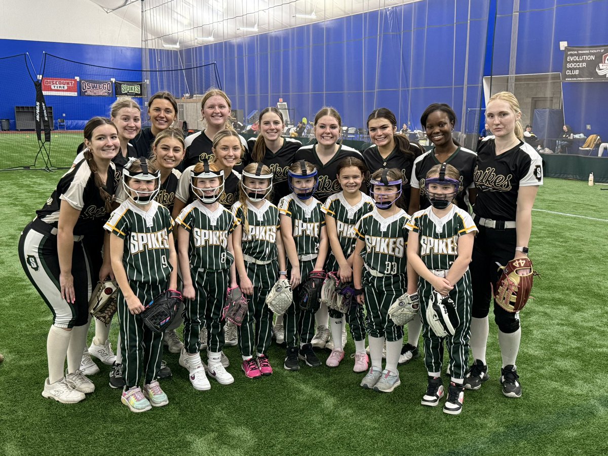 Spikes18uPrem's tweet photo. Had a blast with this group at practice today. Always great working with younger players who have such big excitement for the game of softball!  Coach Frank and his players are so coachable and have so much energy!  Loved our time with this group! @WheatlandSpikes https://t.co/KAMM45liNl