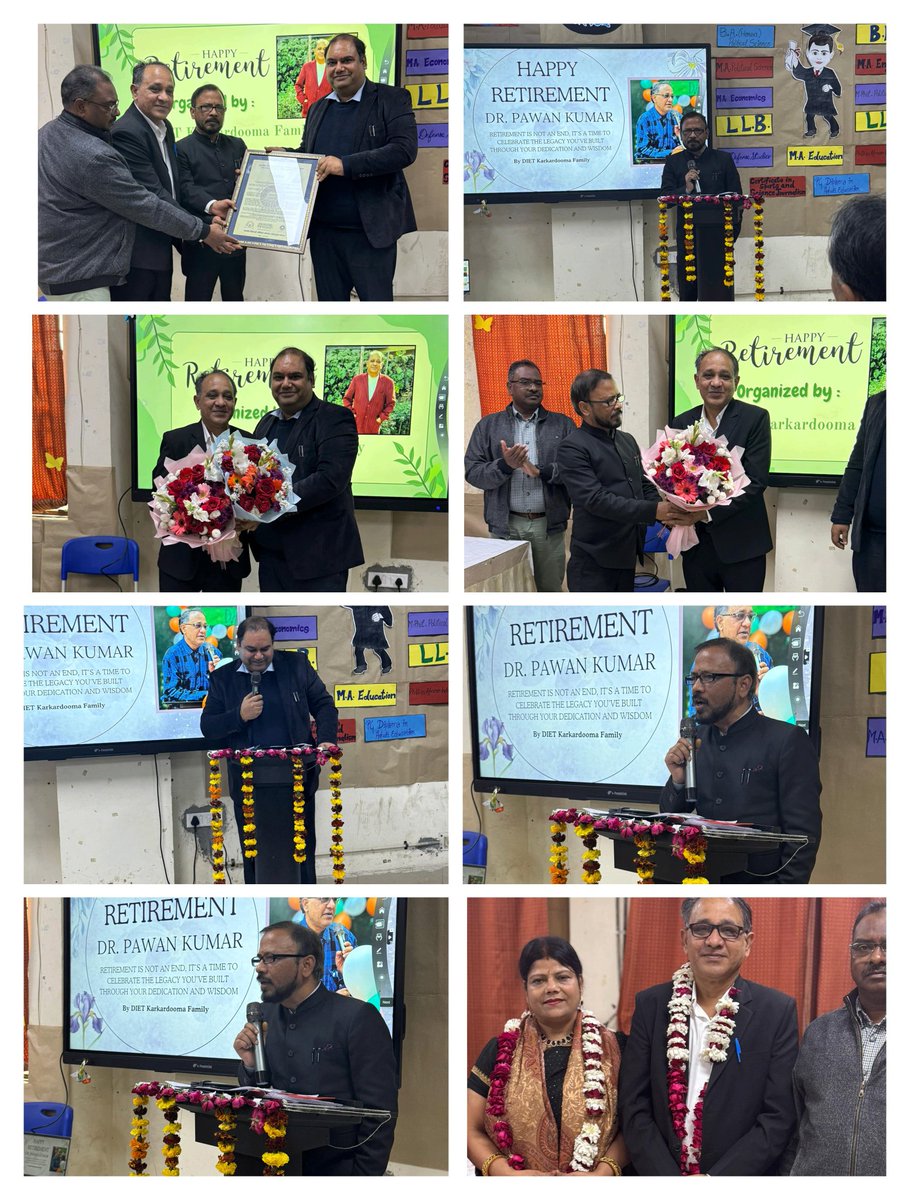 "Farewell and Best Wishes!
@DIETKkd bids a fond farewell to Dr. Pawan Kumar on his superannuation.We acknowledge and appreciate his dedication, leadership, &amp; contributions to the institution
May his retirement be filled with joy, happiness, &amp; fulfillment
#Superannuation #Farewell
