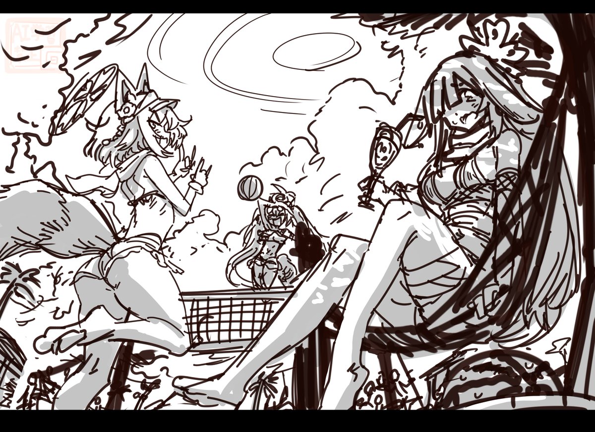 去年の思いのこし、カロリー高すぎて描けなかった子たち。今年の夏から秋にかけてどれか一枚くらいは仕上げたいよぬぇ… 