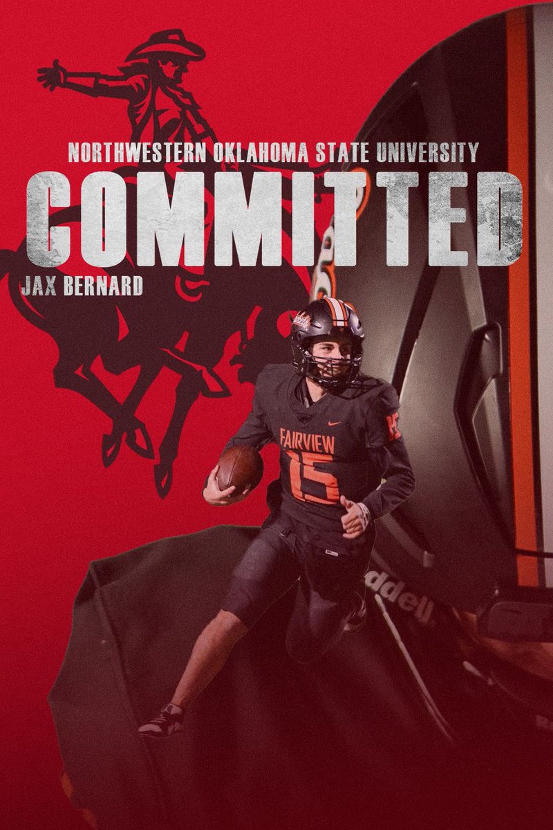 Jax Bernard (@jaxbernard15) on Twitter photo Blessed and excited to announce I will be continuing my academic and athletic career <a href="/nwosufootball/">Ranger Football</a>!! All Glory To God!
<a href="/Coach_J_Medrano/">Jason Medrano</a> <a href="/coachbernard10/">Robert Bernard</a> <a href="/FV_athletics1/">Fairview High School Athletics</a> Ride Rangers Ride Blessed and excited to announce I will be continuing my academic and athletic career <a href="/nwosufootball/">Ranger Football</a>!! All Glory To God!
<a href="/Coach_J_Medrano/">Jason Medrano</a> <a href="/coachbernard10/">Robert Bernard</a> <a href="/FV_athletics1/">Fairview High School Athletics</a> Ride Rangers Ride