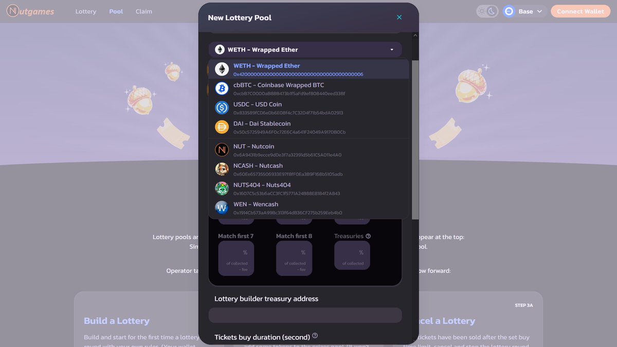 🎉 BREAKING: Nutgames Lottery is now LIVE on <a href="/Base/">Base</a>! 🎉

🐿️ You voted, that's done! NOW it’s time to PLAY &amp; BUILD your own lotteries!

🎱 Nutgames Lottery is officially deployed on Ethereum, Arbitrum &amp; NOW Base!
🔐 Immutable, no admin keys, 100% decentralized

🎟️ Check here: