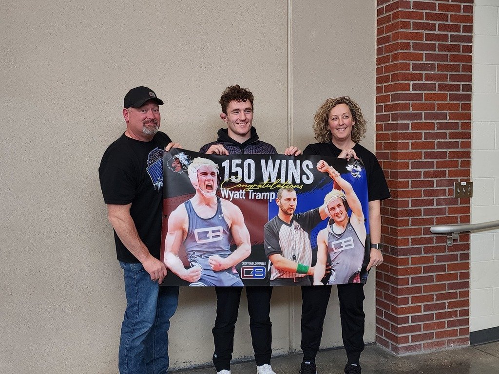 CroftonWarriors's tweet photo. Congratulations Wyatt Tramp on 150 career wins! https://t.co/9LTVTmZh8e