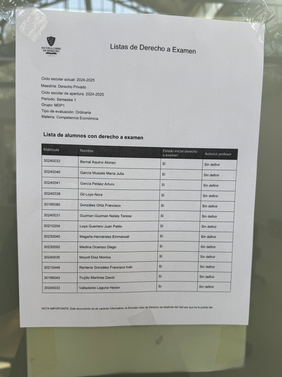 El último del semestre