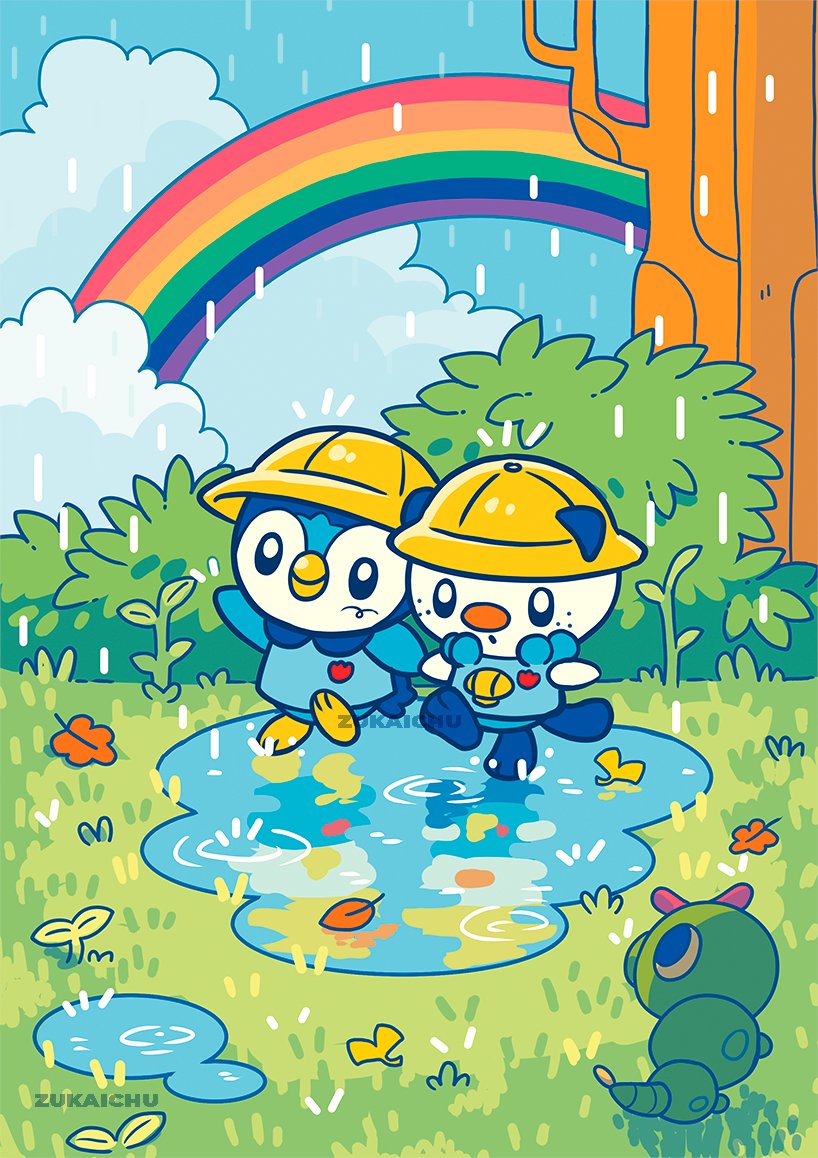 zukaichu's tweet image. Rainy day🌧️🌈
#Pokemon