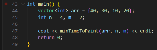 albion_codes's tweet photo. Day 18 of pursuing DSA
Solved the Painters Problem = variation of Book Allocation
TC = O(log(n)*n) 
The approach was similar but the logic was great.
#DSA #CodingJourney #codingChallenge #LearnInPublic #consistency https://t.co/C93p9ZJUfu