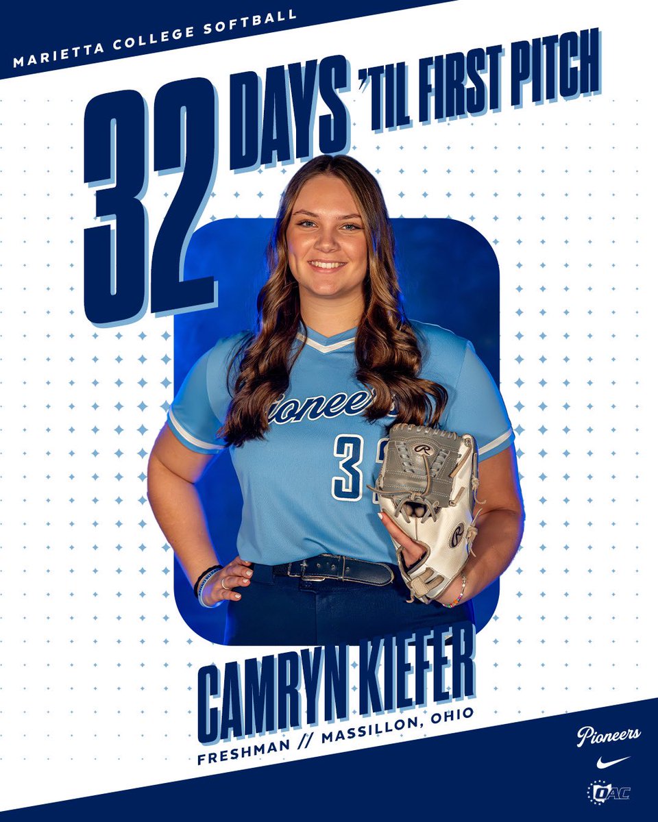 Camryn starts us off with officially 32 days away until first pitch! 🥎
