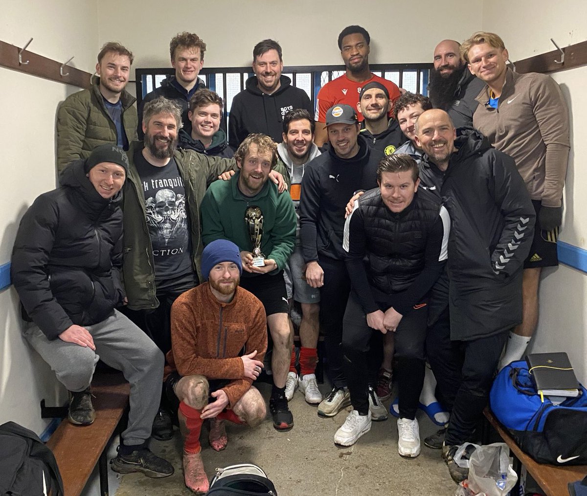 newgen_fc's tweet photo. Today was another special day in the life of Newgen FC and in particular for @phil_strad 

He played his 500th competitive game for the club, since making his debut in 1999, scoring 23 goals and winning lots of 🏆 along the way. A brilliant achievement, a real one-club-man 👏🏻 https://t.co/B8ei691nte