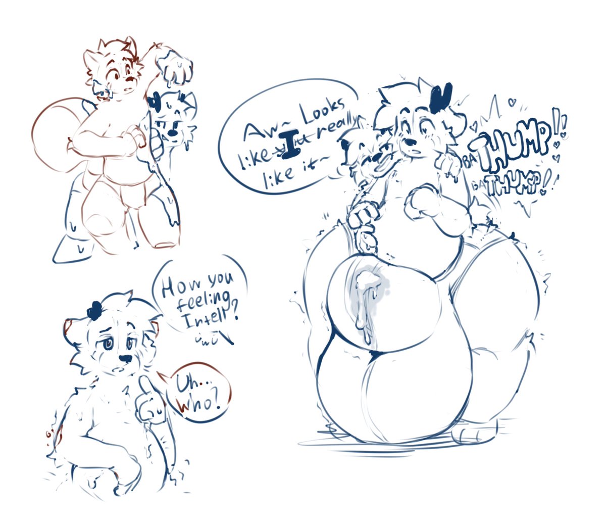 CW: tf, clone/twinning, hyper, goo

A lil doodle i did on a call with intell