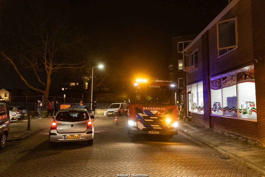 Woningbrand in Gouda op Prins Hendrikstraat