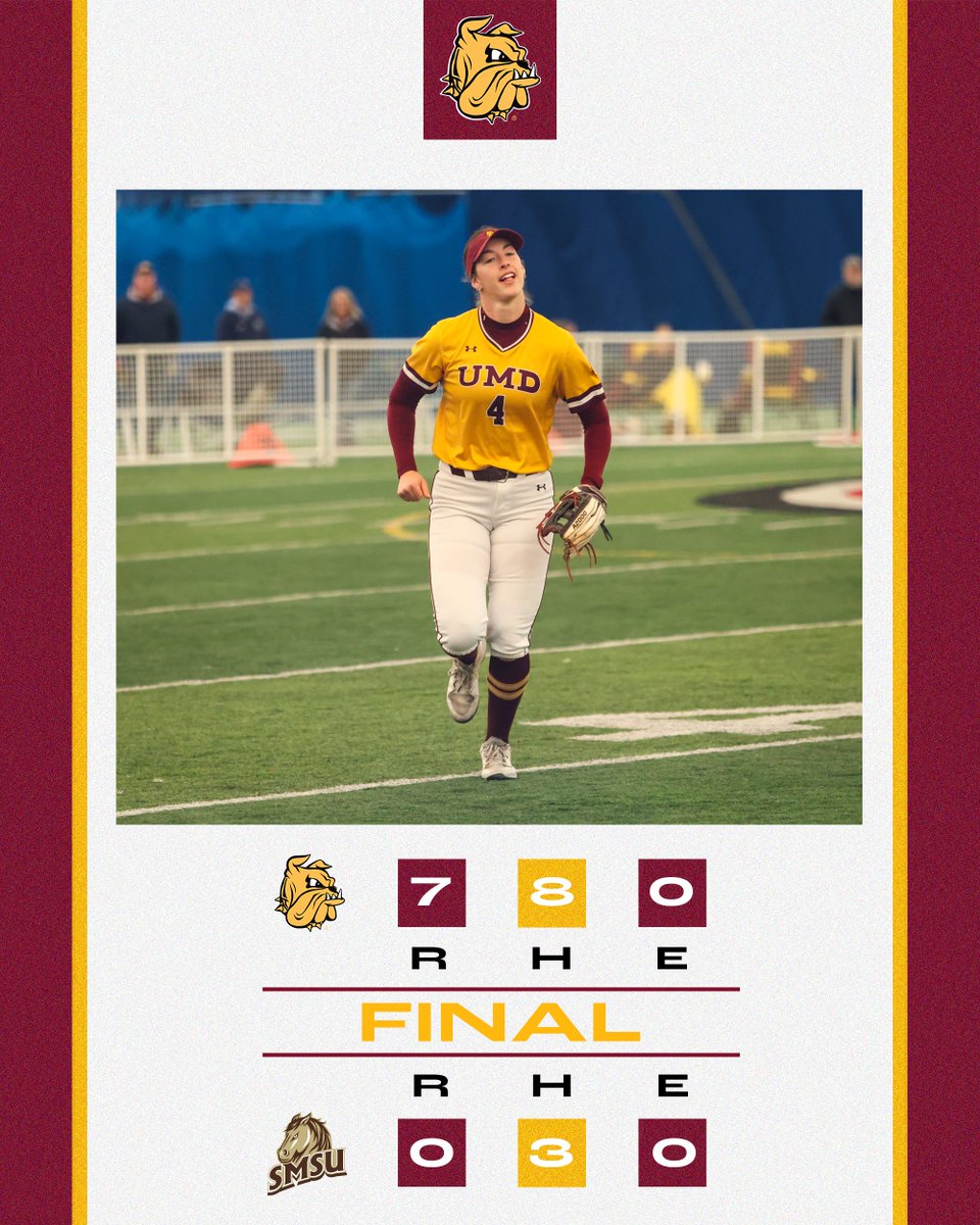 Final: UMD shuts out SMSU in the opener. Bulldogs are back in action shortly against SCSU to wrap up day 1.