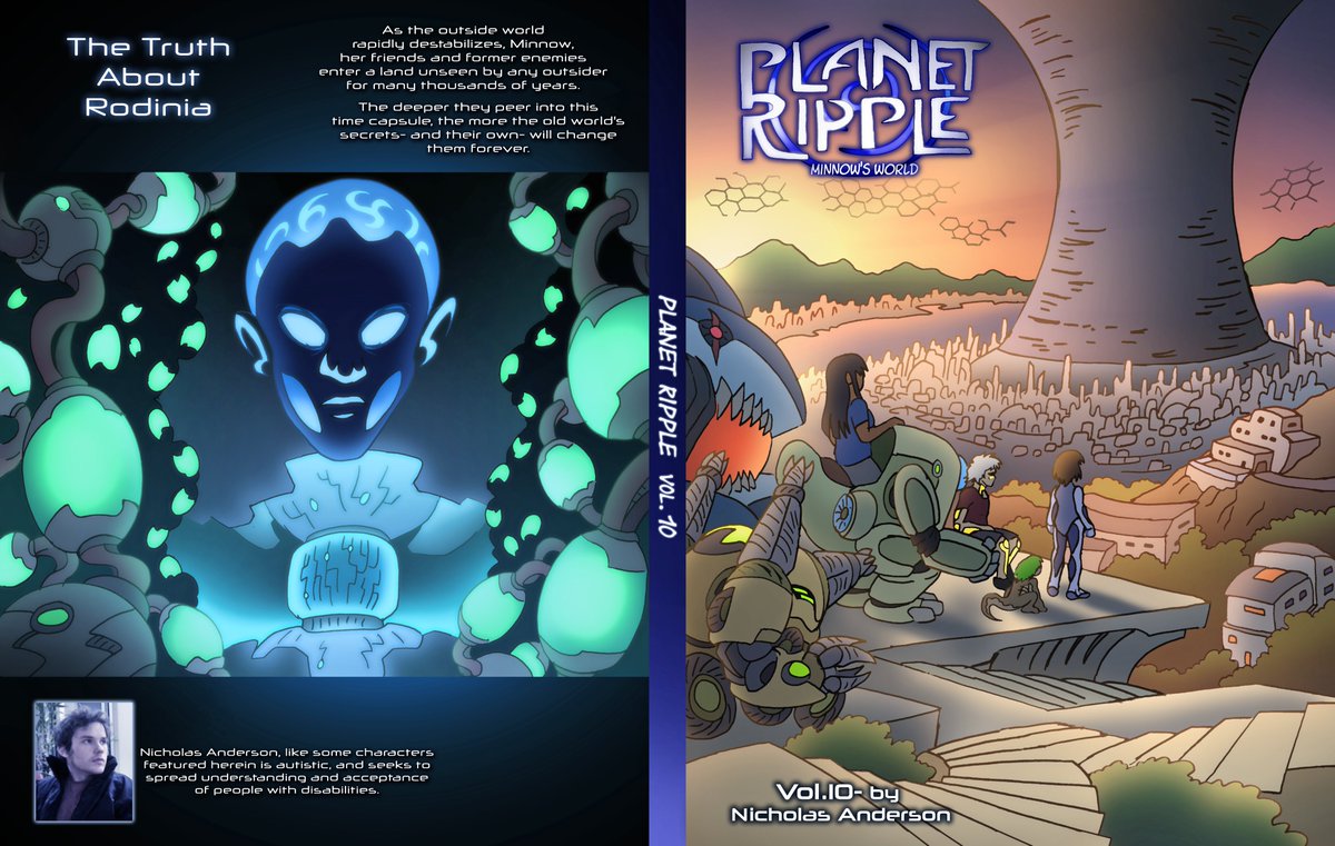 NickOnRipple's tweet image. Planet Ripple Vol 10 is out! This one is a milestone. Many characters' stories converge here to answer long-lingering questions about Minnow and this world, and ask new ones. It's been cathartic to work on, and I can say with confidence it's the best entry yet. Links below!