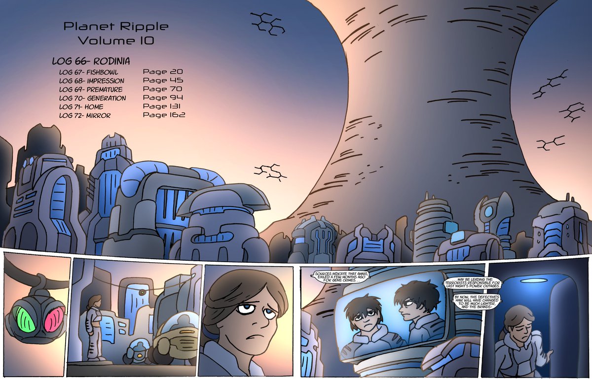 NickOnRipple's tweet image. Planet Ripple Vol 10 is out! This one is a milestone. Many characters' stories converge here to answer long-lingering questions about Minnow and this world, and ask new ones. It's been cathartic to work on, and I can say with confidence it's the best entry yet. Links below!