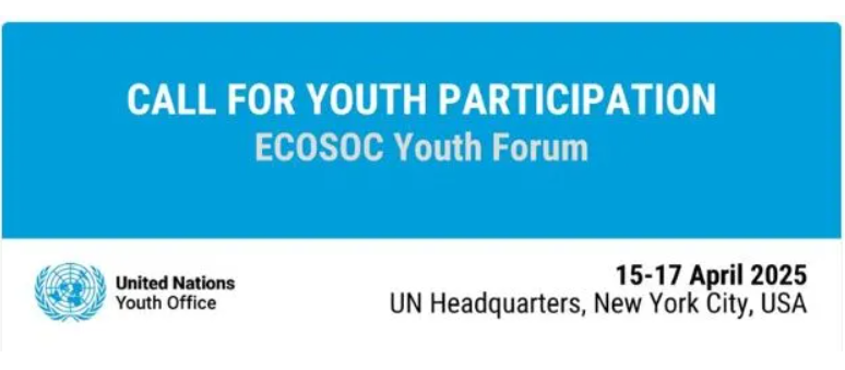 🌍 Young Changemakers, apply for the ECOSOC Youth Forum 2025 (April 15–17, NYC)! 15 leaders (18-35) will be sponsored. 🙌 Deadline: Feb 12. 🔗 Apply now: wp.me/p23f03-cGH

#Youth4SDGs #ECOSOCYouthForum #UNYouth #Leadership #SustainableDevelopment #YouthParticipation