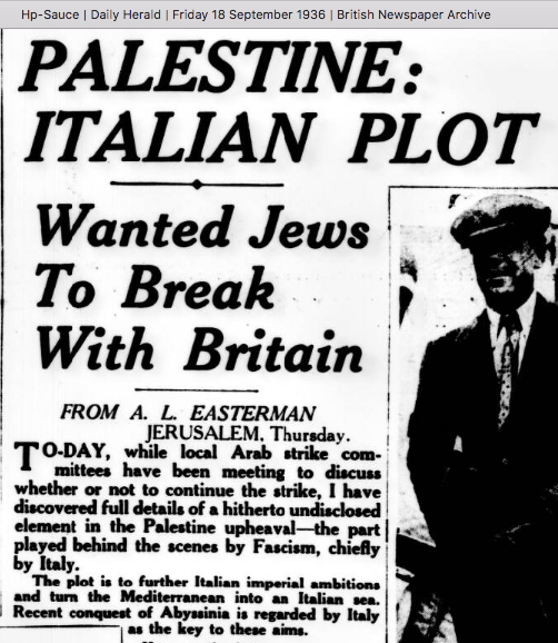 1- İSRAİL'İ İTALYA KURDU!
Bu konudaki bulguları değerlendirip 75 yıldır bizimle dalga geçen İtalyan ajanlarına haddini bildirelim.
İsrail, bir İtalyan projesidir.
Yahudi siyonizmi de öyle.
Haber Başlığı👇
FİLİSTİN: İTALYAN KOMPLOSU
YAHUDİLERİN İNGİLİZLERE KARŞI ÇIKMASINI İSTİYOR!