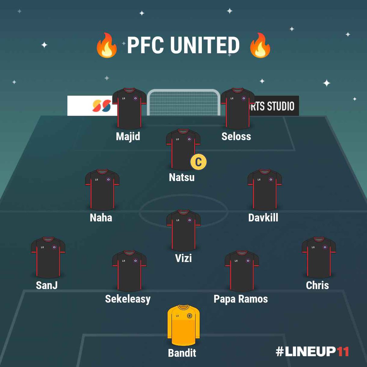 PfcUnitedClub's tweet photo. Tournoi VFT B @VirtualFrenchT 
@PFClubpro @SsgNatsu 

Composition: 4-1-2-1-2

Joueurs sélectionnés:

Gk: Bandit
Dd: Chris
Dcd: Papa Ramos
Dcg: Sekeleasy
Dg: Sanj
Mdc: Vizi 
Mcd: Davkill
Mcg: Naha
Moc: Natsu 🥇
Atd: Seloss
Atg: Majid

⬇️ Programme session du soir ⬇️ https://t.co/QXWaJBncf6