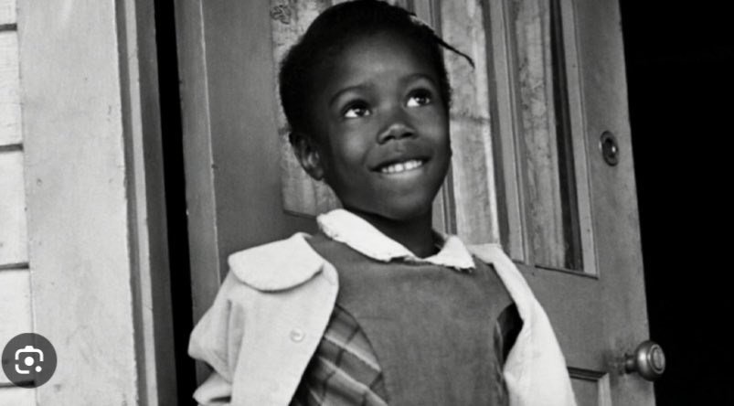 Ruby Bridges was six years old when she bravely walked into William Frantz Elementary School in New Orleans in  November 1960. Jeering mobs of adults showed up to intimidate her but she bravely showed up day after day, helping  to integrate Louisiana’s schools. #Blackhistorymonth