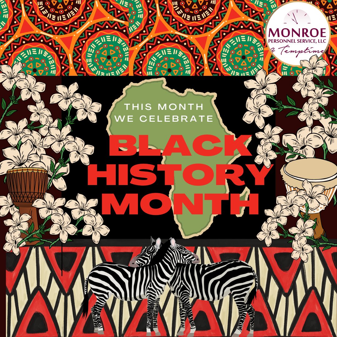 MonroePersonnel's tweet photo. Happy Black History Month! Let’s celebrate the incredible achievements and rich culture of the Black community!  Join us in honoring the legends whose legacies shape our world and embracing traditions that unite us. 🌍 https://t.co/prKfD7wHKy