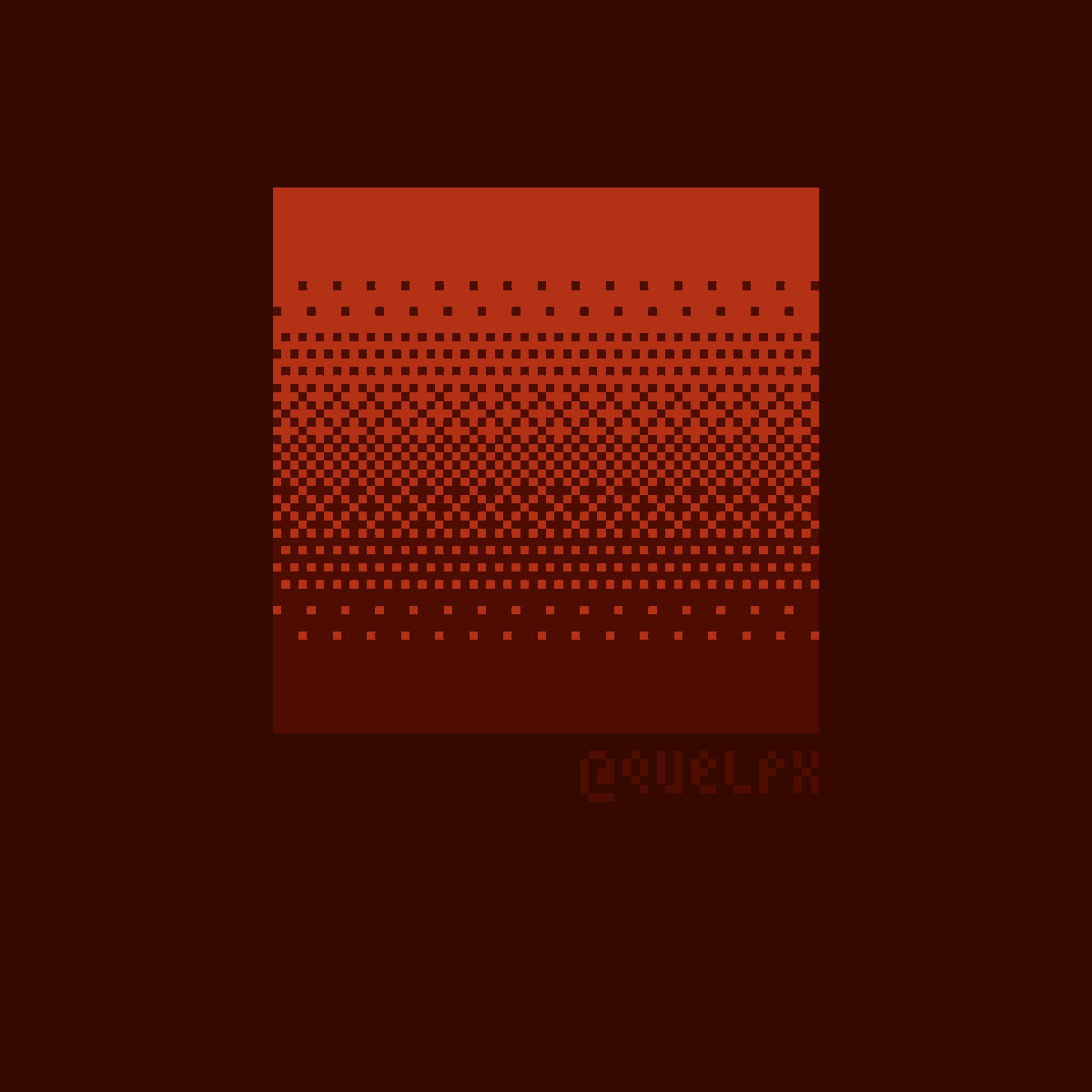 QuelPX's tweet photo. Dithering 1
[64 × 64 px, 2 colours]

#pixelart #aseprite
@WithAseprite https://t.co/HXKgmwmMMx