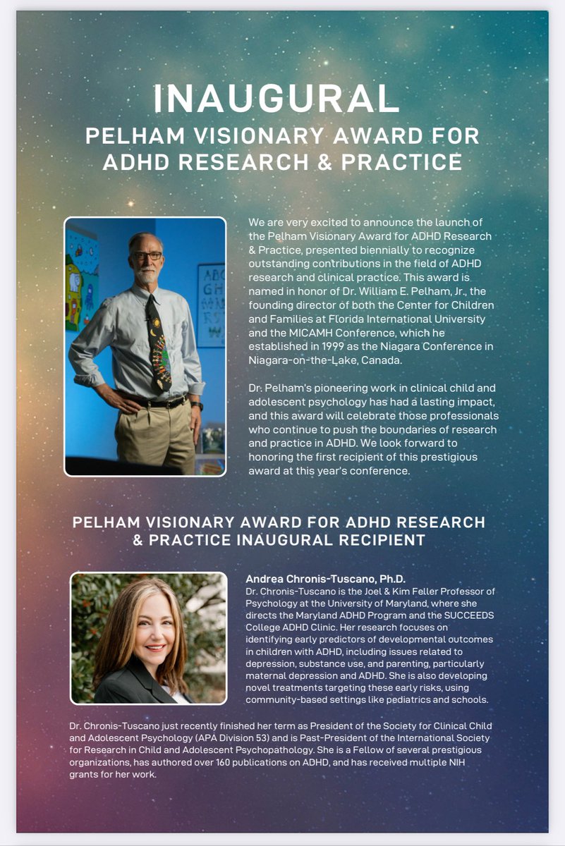 ChronisAndrea's tweet image. I’m beyond humbled to be selected for this honor in memory of my PhD mentor! @FIUCCF @bsosumd #umdadhd