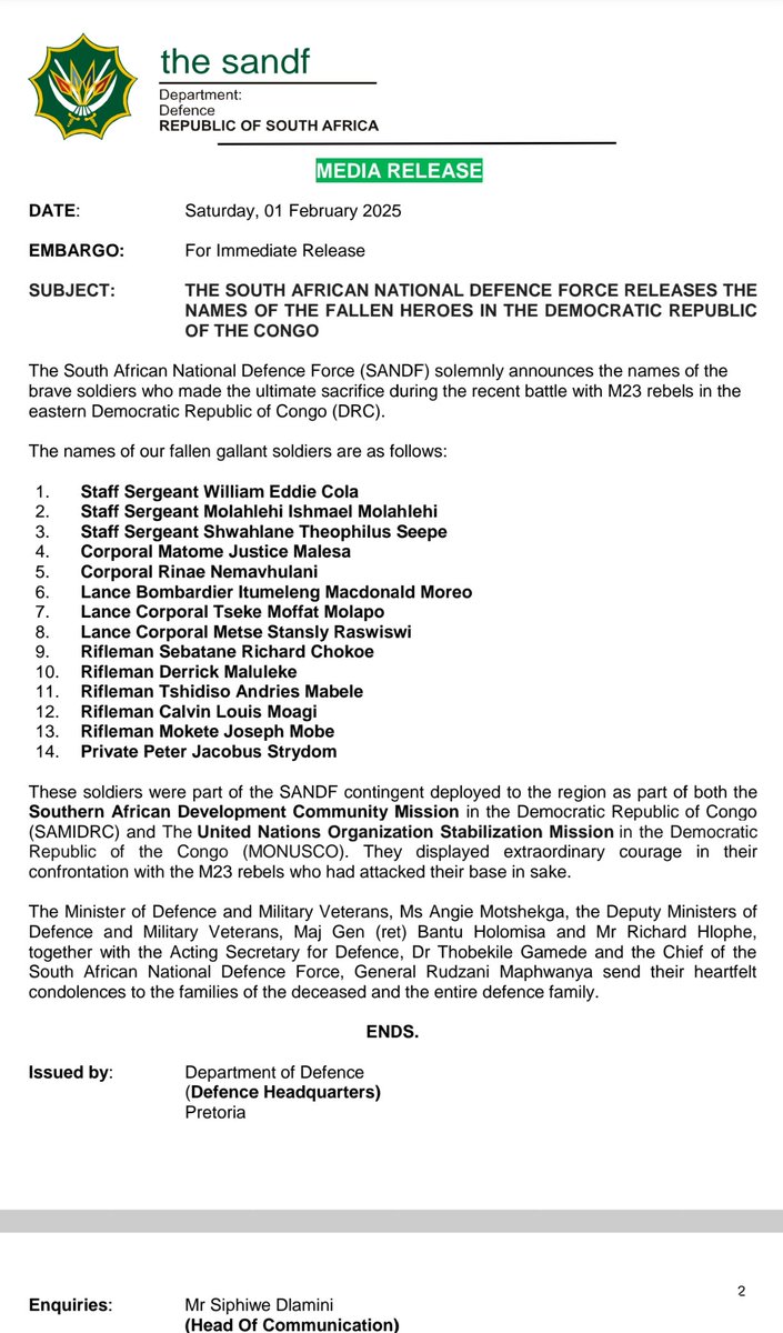 SA National Defence Force 🇿🇦 tweet media