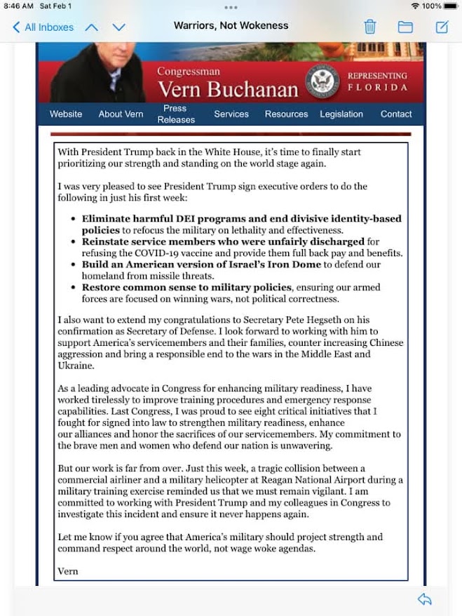 IndivisibleBradenton (@indivisible_brd) on Twitter photo .<a href="/VernBuchanan/">Rep. Vern Buchanan</a> literally lost a longtime staff member to COVID, but that won't stop him from pandering to anti-vaxxers by urging years of back pay for military service members who refused the vax. Pathetic. .<a href="/VernBuchanan/">Rep. Vern Buchanan</a> literally lost a longtime staff member to COVID, but that won't stop him from pandering to anti-vaxxers by urging years of back pay for military service members who refused the vax. Pathetic.