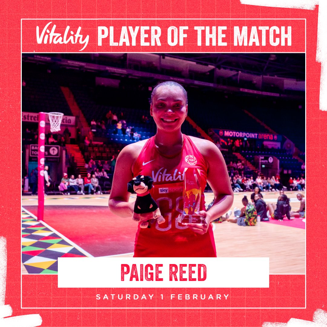 🌹 International debut
🏐 First international goal
📈 94% shooting stats
🏅 <a href="/Vitality_UK/">Vitality UK</a> Player of the Match

What a day it has been for the brand new Vitality Rose <a href="/paige_reedxx/">Paige Reed</a> 🤩