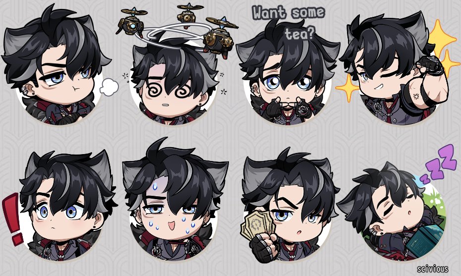 scivious_'s tweet photo. one more batch of #wriothesley emotes 🥹 https://t.co/ztBcOdJIDJ