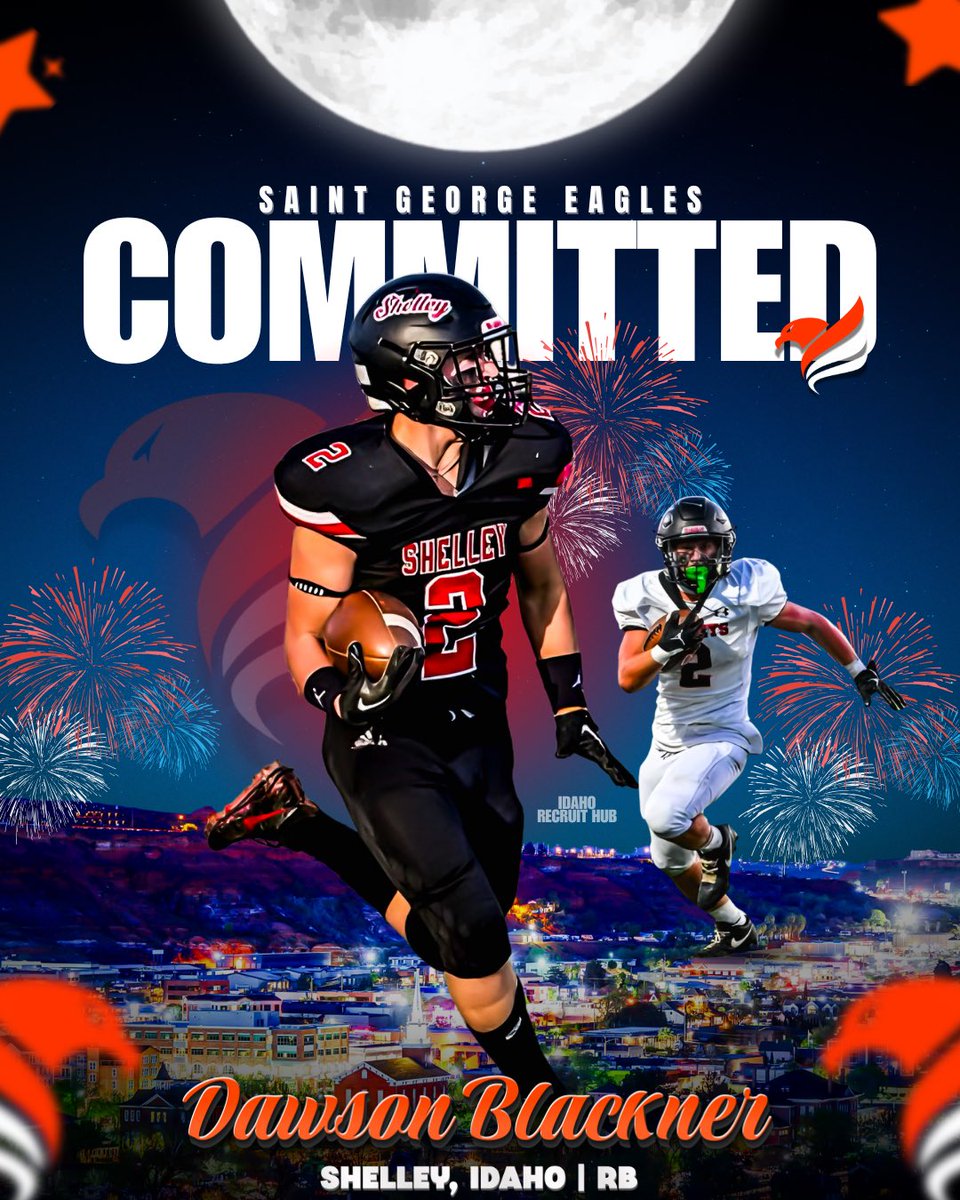 Dawson Blackner (@dawson_blackner) on Twitter photo Excited to announce my commitment to <a href="/stgeorgeeagles/">St George Eagles 🦅</a>!! thankful for the opportunity to continue my academic and athletic career! <a href="/CoachGrajek/">Mike Grajek / Coach G</a>
<a href="/IdahoRecruitHub/">Idaho Recruit Hub</a> <a href="/PrepRedzoneID/">Prep Redzone Idaho</a> <a href="/Oakley_Hussey/">Oakley Hussey | Coach 12</a> <a href="/CoachDJClark_2/">DJ Clark</a> <a href="/BrandonHuffman/">Brandon Huffman</a> <a href="/NickFarman55/">Nick Farman M.S.</a> <a href="/JoshWel94947083/">Josh Wells</a> <a href="/TheTop5s_/">TOP FIVES</a> Excited to announce my commitment to <a href="/stgeorgeeagles/">St George Eagles 🦅</a>!! thankful for the opportunity to continue my academic and athletic career! <a href="/CoachGrajek/">Mike Grajek / Coach G</a>
<a href="/IdahoRecruitHub/">Idaho Recruit Hub</a> <a href="/PrepRedzoneID/">Prep Redzone Idaho</a> <a href="/Oakley_Hussey/">Oakley Hussey | Coach 12</a> <a href="/CoachDJClark_2/">DJ Clark</a> <a href="/BrandonHuffman/">Brandon Huffman</a> <a href="/NickFarman55/">Nick Farman M.S.</a> <a href="/JoshWel94947083/">Josh Wells</a> <a href="/TheTop5s_/">TOP FIVES</a>