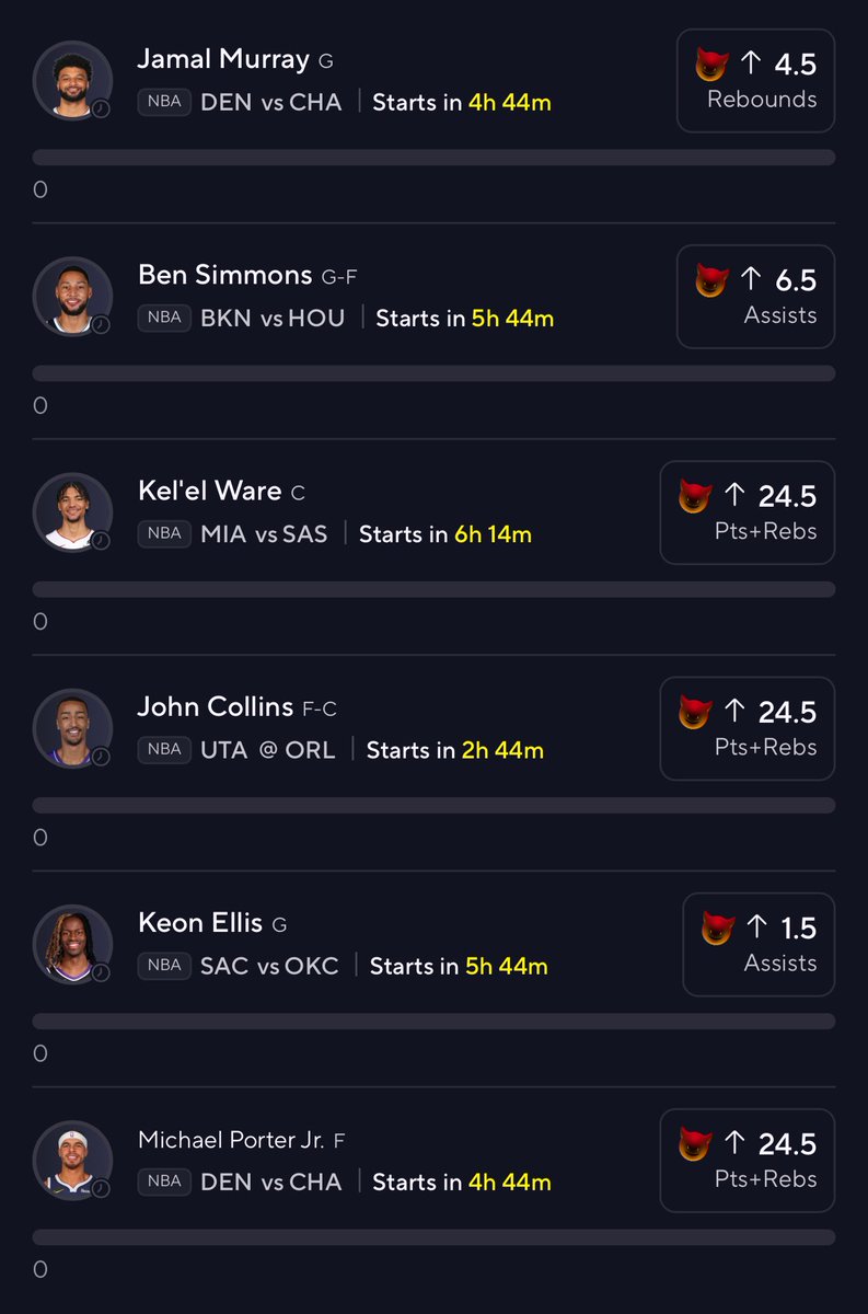 🚨NBA 176x DEMON SLIP🚨

LAST DEMON SLIP FOR TODAY😈📊

BLESSING A FOLLOWER WHO LIKES WITH $50 IF WE GO 6/6 ON THIS SLIP❤️🍀