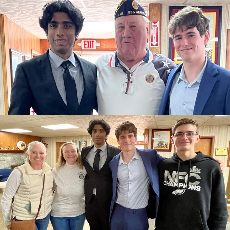 American Legion Post 158 hosted the annual oratorical contest today. Congratulations to both CCHS participants, Arjun Sarkar and Vincenzo Vecchio!  Arjun will move on to the county competition Feb 15th!