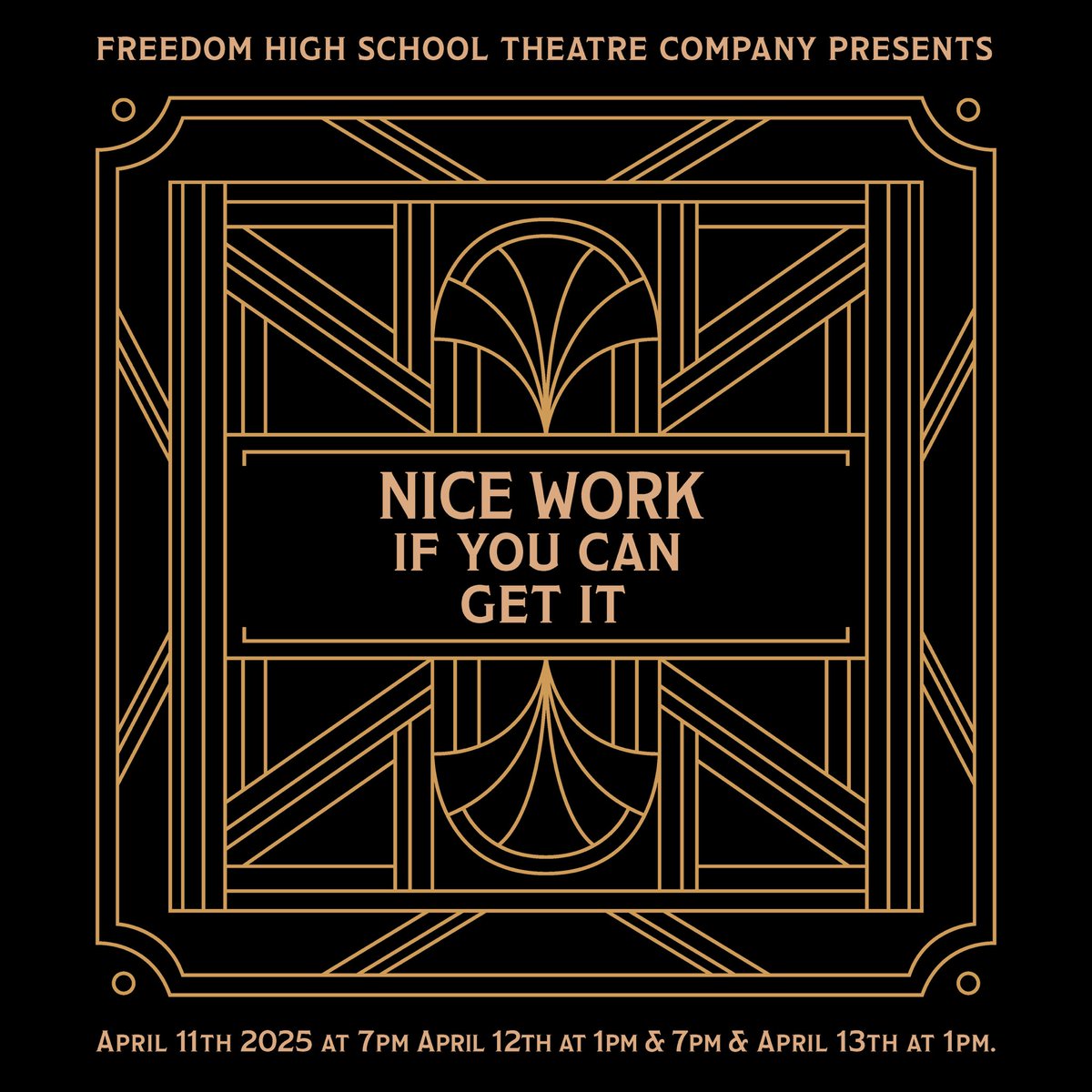 Get ready for a spectacular show full of laughter, music, and unforgettable dance numbers! Tickets for Nice Work If You Can Get It are officially on sale! Secure your seats now and don’t miss out on this incredible show, running April 11th through the 13th! Ticket link in bio!