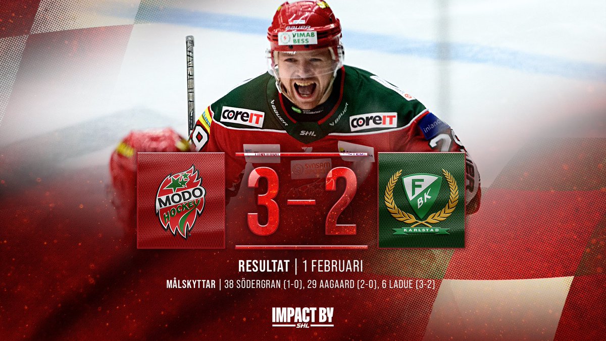 TRE POÄNG! 💥 Paul LaDue avgör i tredje perioden och vi kliver av vår hemmais som vinnare igen.

#modose
