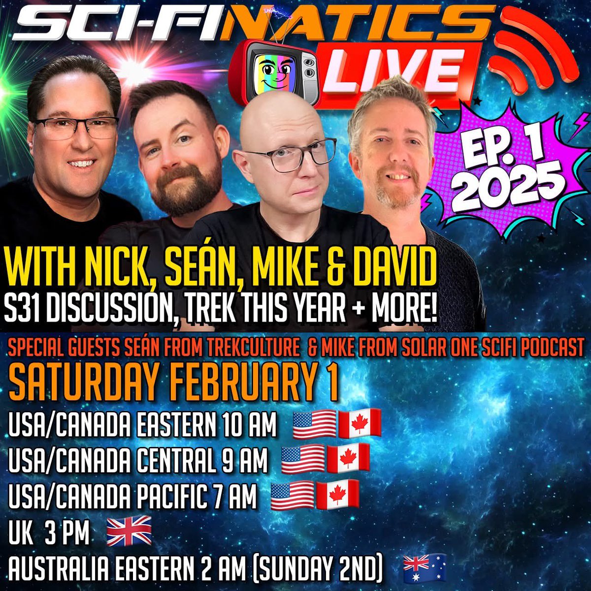 Thanks to Nick at Sci-Finatics for inviting Mike today. Had some interesting and “fair” discussions on the recent Star Trek: Section 31 TV movie <a href="/Sci_Finatics/">Sci-Finatics</a> <a href="/seanferrick/">Seán Ferrick🖖 is on Bsky</a> #Section31 <a href="/MichaelBall01/">Mike Ball</a>