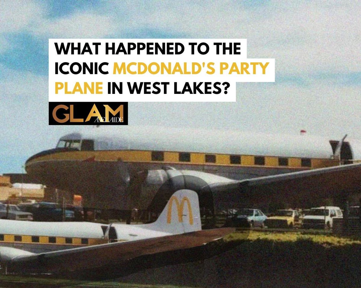 glamadelaide's tweet photo. MCDONALD'S PARTY PLANE: Remember the iconic Maccas plane in West Lakes? It's got an absolutely fascinating history dating back to the early 1940s >> https://t.co/CxJHKO2Txx
#glamadelaide #adelaide #southaustralia #seesouthaustralia #ichoosesa https://t.co/YLhbD5R82n