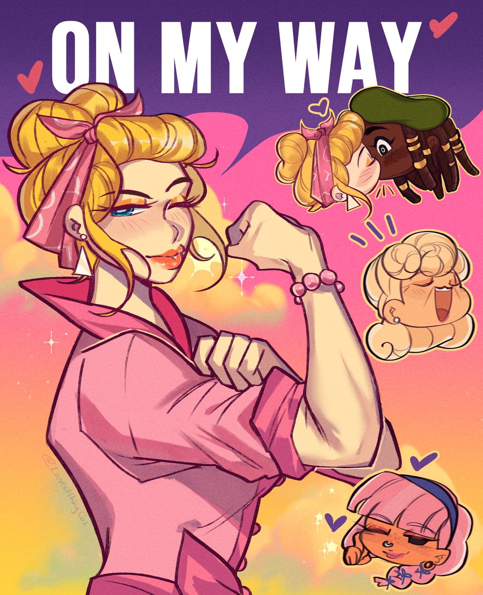 LazycatthingCat's tweet photo. I'm on my wayy~ 🎶

Hope u enjoyed the beautiful clothes i did in clean for this team full of queens 💕💖
#disventurecamp #disventurecampseason4 https://t.co/lGYN2cYsEj
