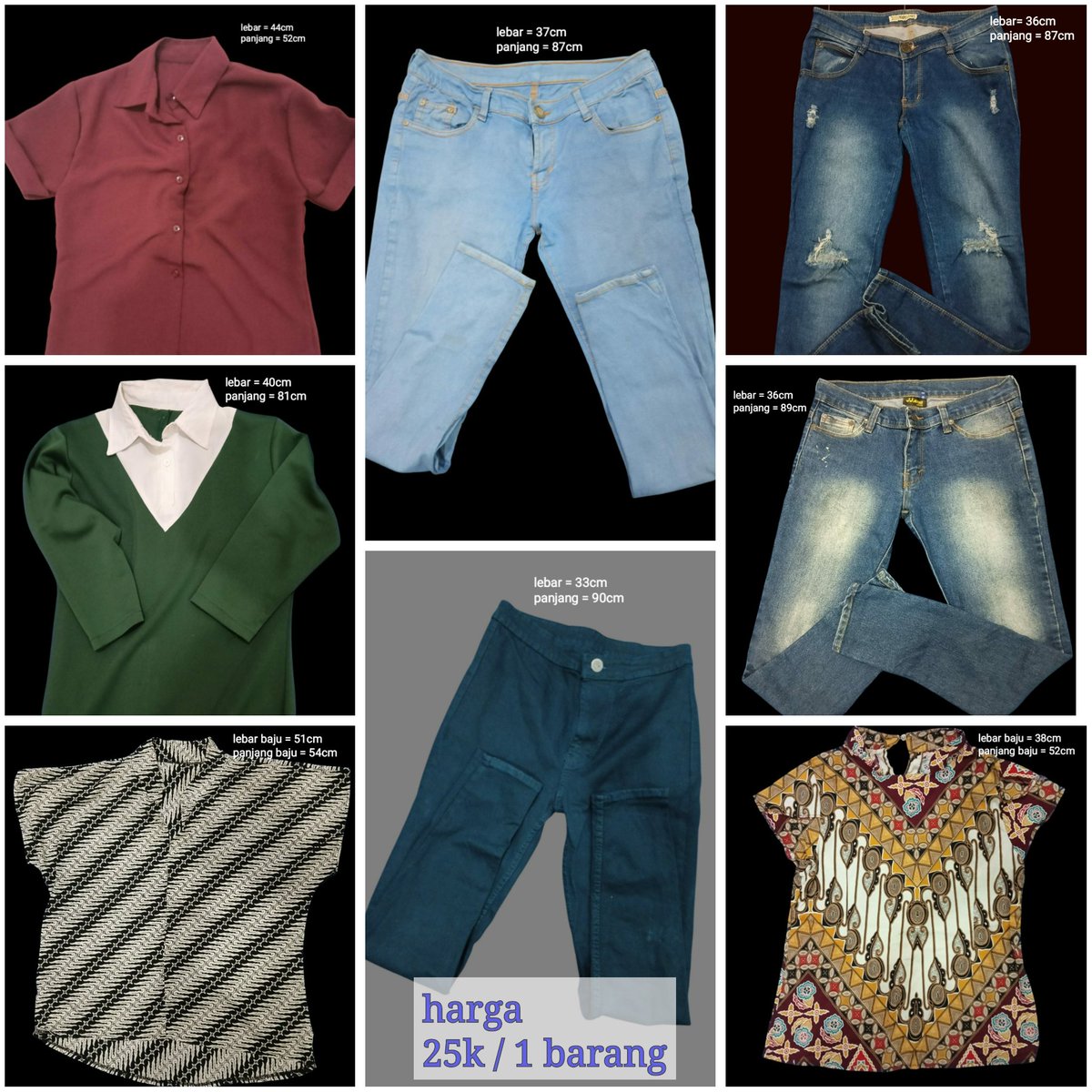 SiLvia_Linardi's tweet photo. Hi guys aku wts preloved baju, dress, celana jeans, rok jeans, batik

From 5k - 30k

Dom Jakarta
Bisa Checkout lewat shopee ;) https://t.co/UIA68vcxHL