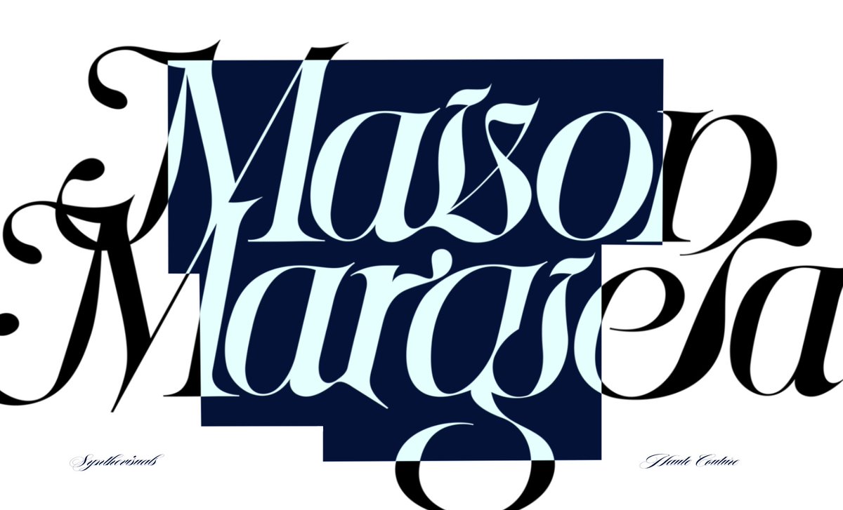 SyntheVisuals's tweet image. Maison margiela - typography
