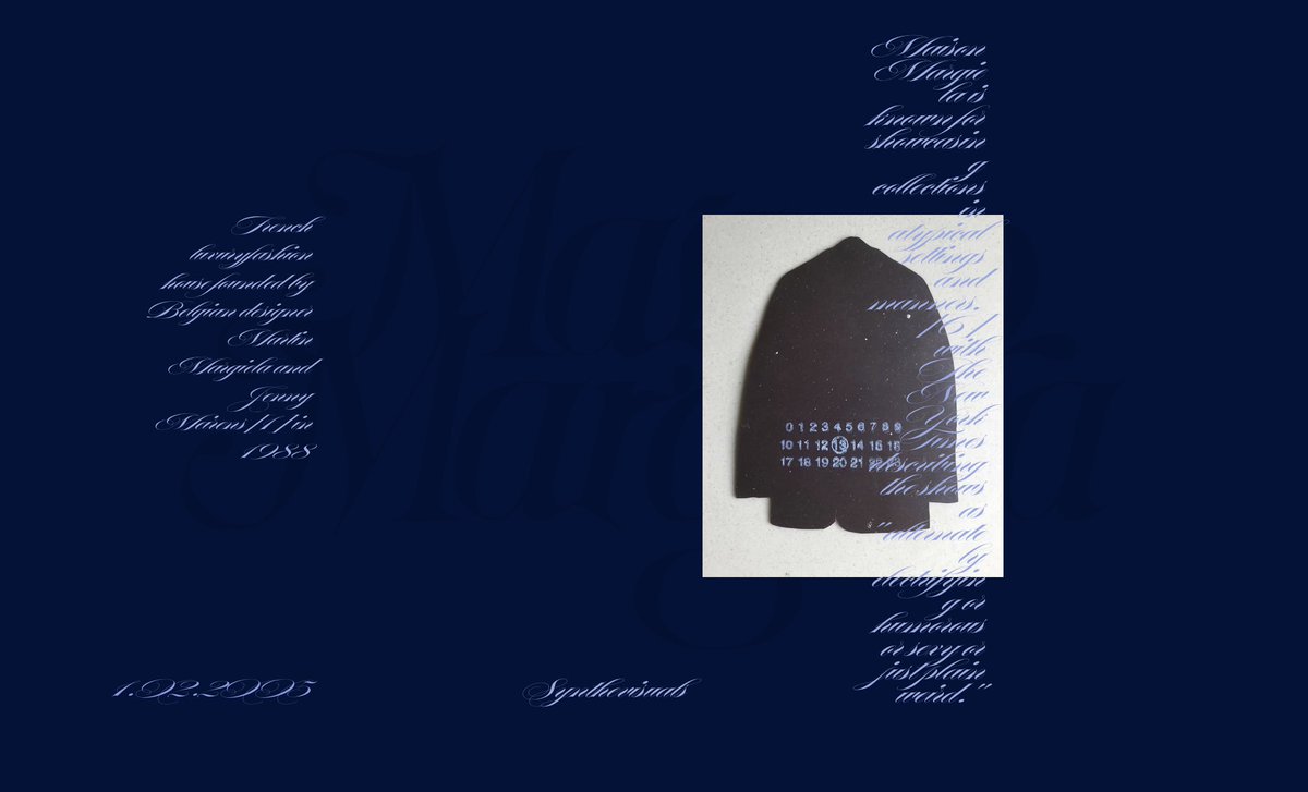 SyntheVisuals's tweet image. Maison margiela - typography