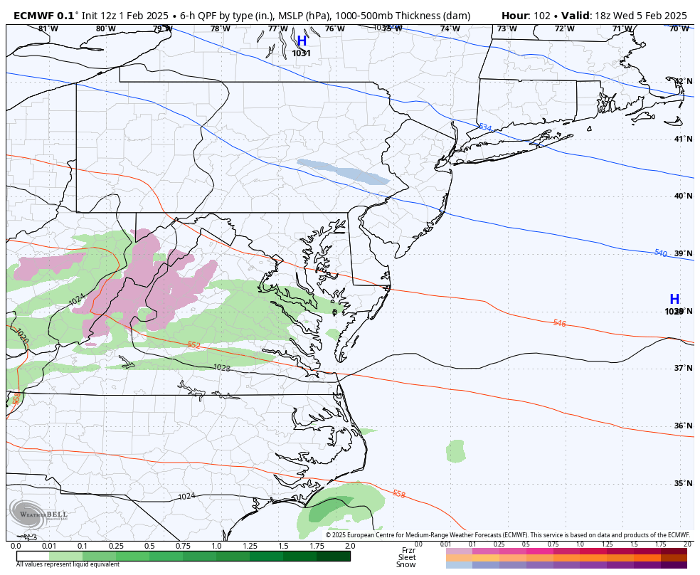 TonyPannWBAL's tweet photo. The GFS on an island. Again. If the GFS is correct, there could be a significant snow/ice event in the Baltimore Metro Wednesday next week. 👇 The GEM and Euro say: Nope. Both solutions are possible this far out. Better idea of what's going to happen on Sunday. Stay tuned. ❄️🚂 https://t.co/f4Viqakvm4
