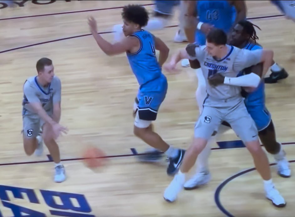 Ryan Kalkbrenner scored on this play (and no foul was called).