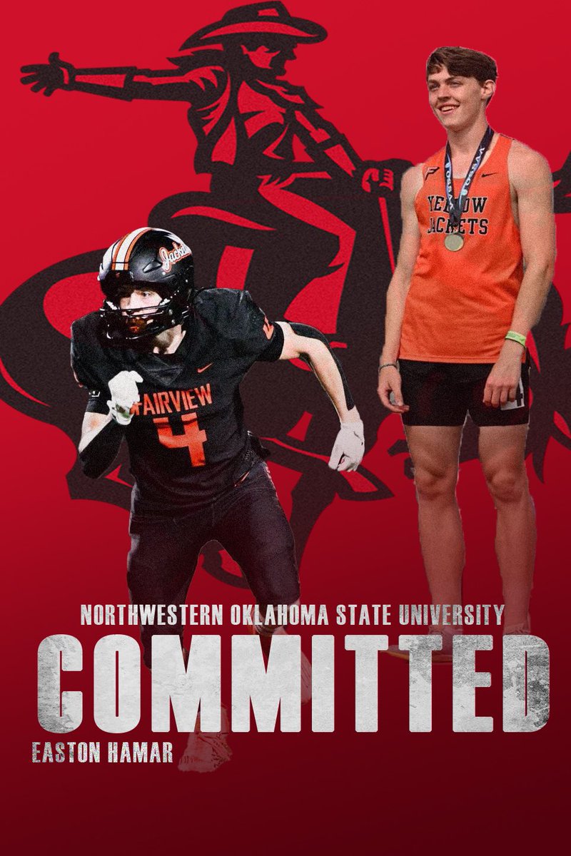 Easton Hamar (@eastonhamar) on Twitter photo Blessed to announce that I will be continuing my academic and athletic career <a href="/nwosufootball/">Ranger Football</a> and <a href="/RangersXC_TF/">NWOSU XC/T&F</a>! <a href="/Coach_J_Medrano/">Jason Medrano</a> <a href="/CoachMyers_/">Mason Myers</a> <a href="/coachbernard10/">Robert Bernard</a> <a href="/FV_athletics1/">Fairview High School Athletics</a> #RRR Blessed to announce that I will be continuing my academic and athletic career <a href="/nwosufootball/">Ranger Football</a> and <a href="/RangersXC_TF/">NWOSU XC/T&F</a>! <a href="/Coach_J_Medrano/">Jason Medrano</a> <a href="/CoachMyers_/">Mason Myers</a> <a href="/coachbernard10/">Robert Bernard</a> <a href="/FV_athletics1/">Fairview High School Athletics</a> #RRR