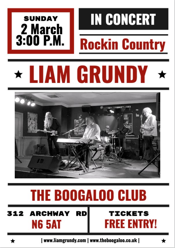 Hope to see you at @TheBoogaloo !
2nd March with me and @rmsadler Neil Bullock and <a href="/PRaunsbjerg/">Preben Raunsbjerg</a> !