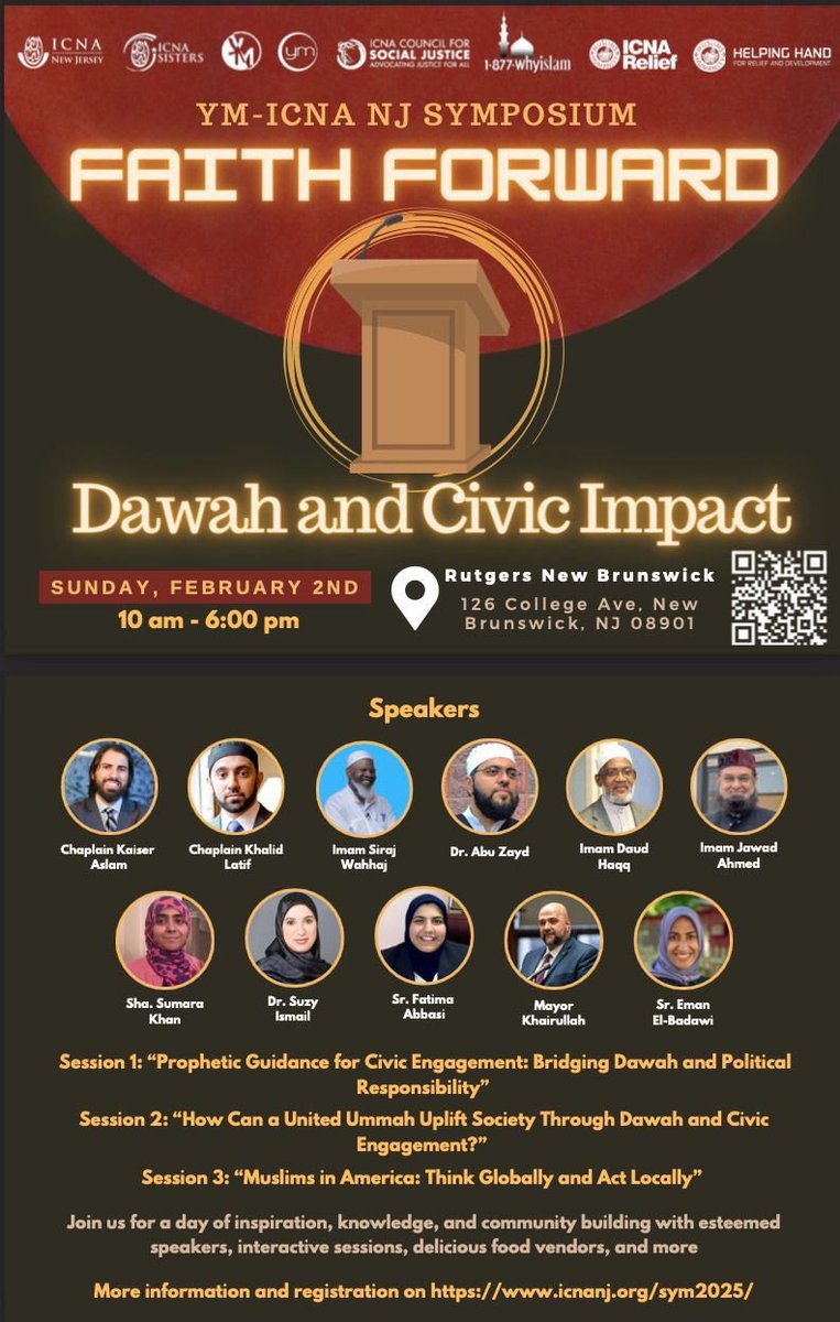 Join me tomorrow, Sunday, February 2nd at YM-ICNA Symposium at Rutgers University, New Brunswick Campus 

Event link: icnanj.org/sym2025/