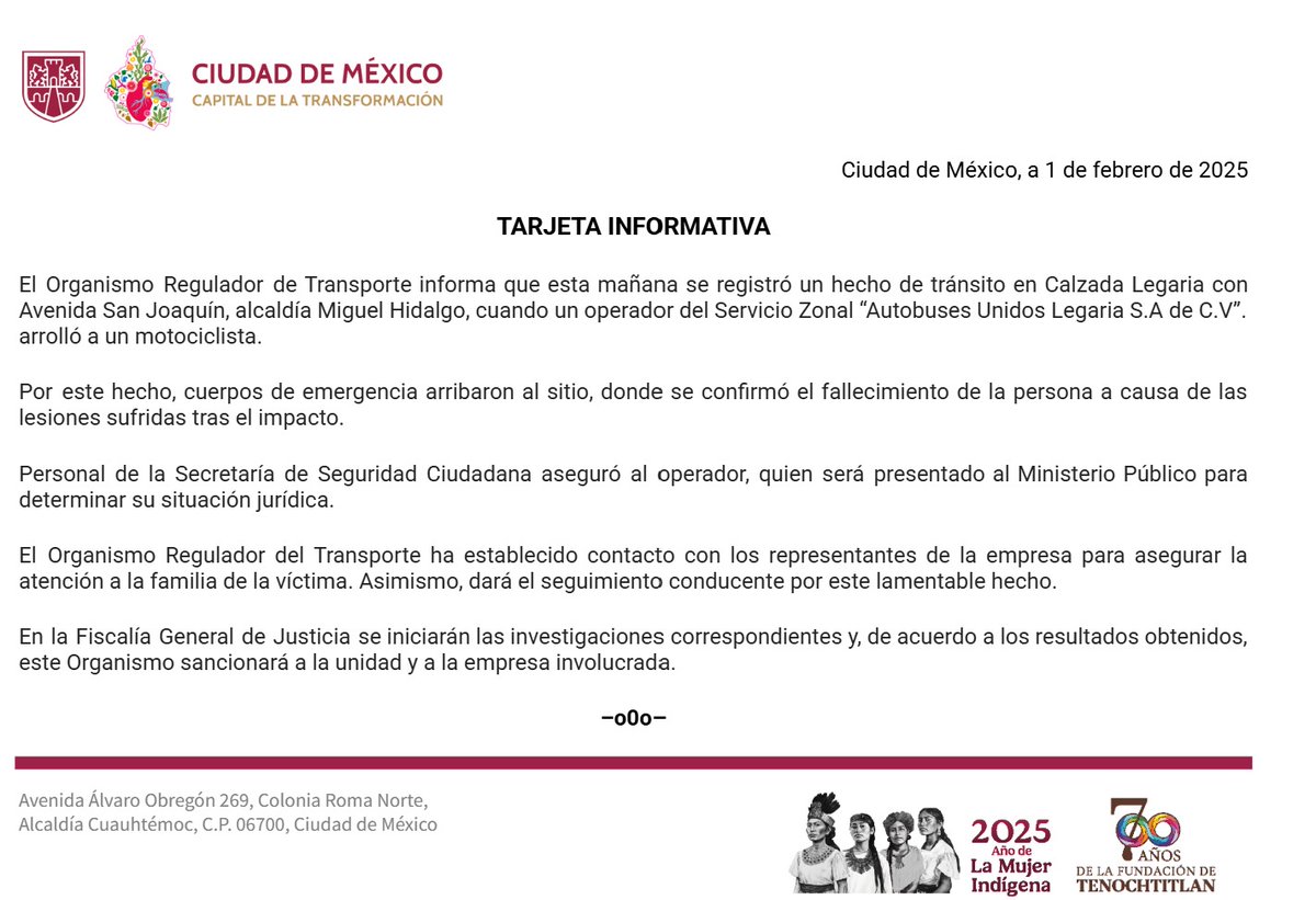 ORTCDMX's tweet photo. #ORTInforma: https://t.co/o0AzAFzwD8