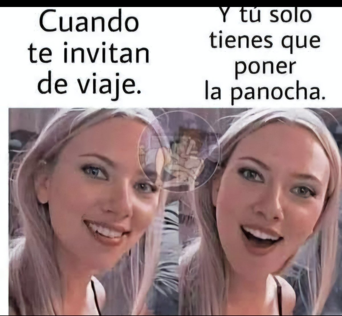 Me dice Mi putiesposa que ella estaria encantada de poner su panocha para que la inviten de viaje a la playa, algún interesado??