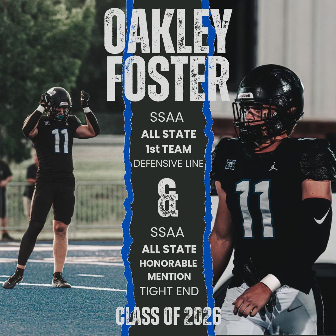 Oakley Foster (@oakley11foster) on Twitter photo Honored to have received all-state accolades for both offense and defense this past season. Thank you to the coaches who supported me by voting, as well as my own coaches and teammates for helping me achieve these goals.
<a href="/LMRamsFootball/">Lake Mary Football</a>
<a href="/SackChaser_U/">$ackChaser University</a> <a href="/2kKyei/">Nate Kyei-Donkor</a> <a href="/Adamdon3/">Adam Donnelly</a> Honored to have received all-state accolades for both offense and defense this past season. Thank you to the coaches who supported me by voting, as well as my own coaches and teammates for helping me achieve these goals.
<a href="/LMRamsFootball/">Lake Mary Football</a>
<a href="/SackChaser_U/">$ackChaser University</a> <a href="/2kKyei/">Nate Kyei-Donkor</a> <a href="/Adamdon3/">Adam Donnelly</a>