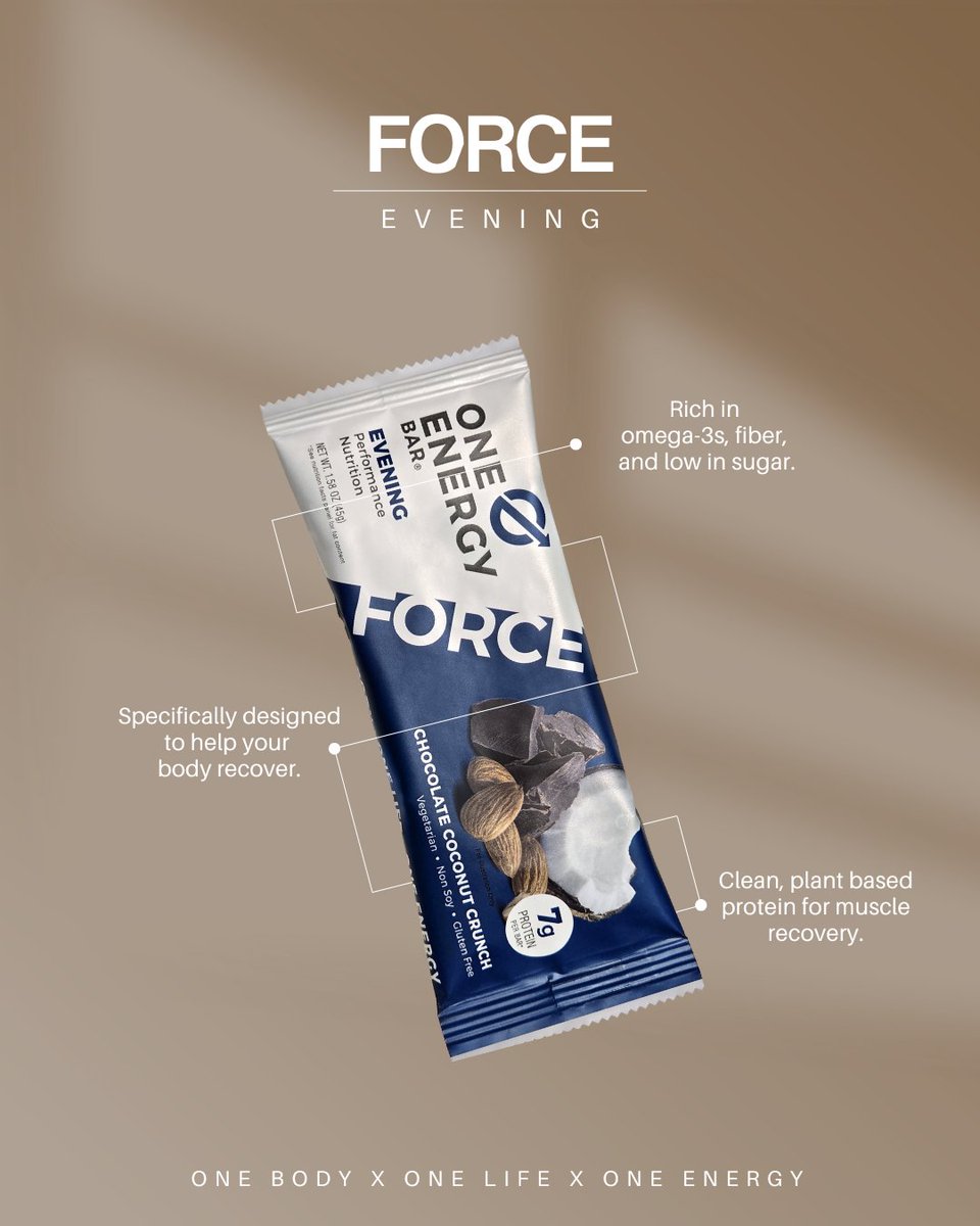 oneenergybar's tweet photo. Evening Force

Time flies! Can you believe we’re already a month into 2025? If you haven’t upgraded your recovery routine yet, now’s your moment.

Elevate your game with our Force Energy Bar—crafted for optimal recovery with clean, plant-based protein.

https://t.co/0asIBfhH9v https://t.co/xyAp61Msbe