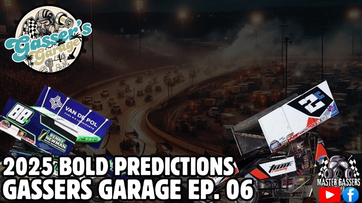 New episode of Gasser's Garage is now live on Youtube! I make 10 bold predictions heading into the 2025 410 sprint car season.

Don't forget to like and subscribe!

youtube.com/watch?v=mD0tVk…