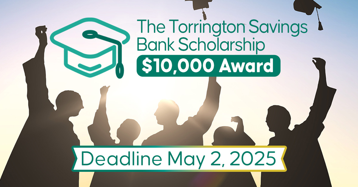 The TSB Scholarship is now open for High school seniors. Download application at torringtonsavings.bank/about-tsb/scho…